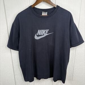 Y2K Nike Tee Shirt Black And Grey “Shadow” Tee Shirt Size Large